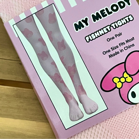 sanrio my melody fishnet tights - one size - Picture 2 of 3